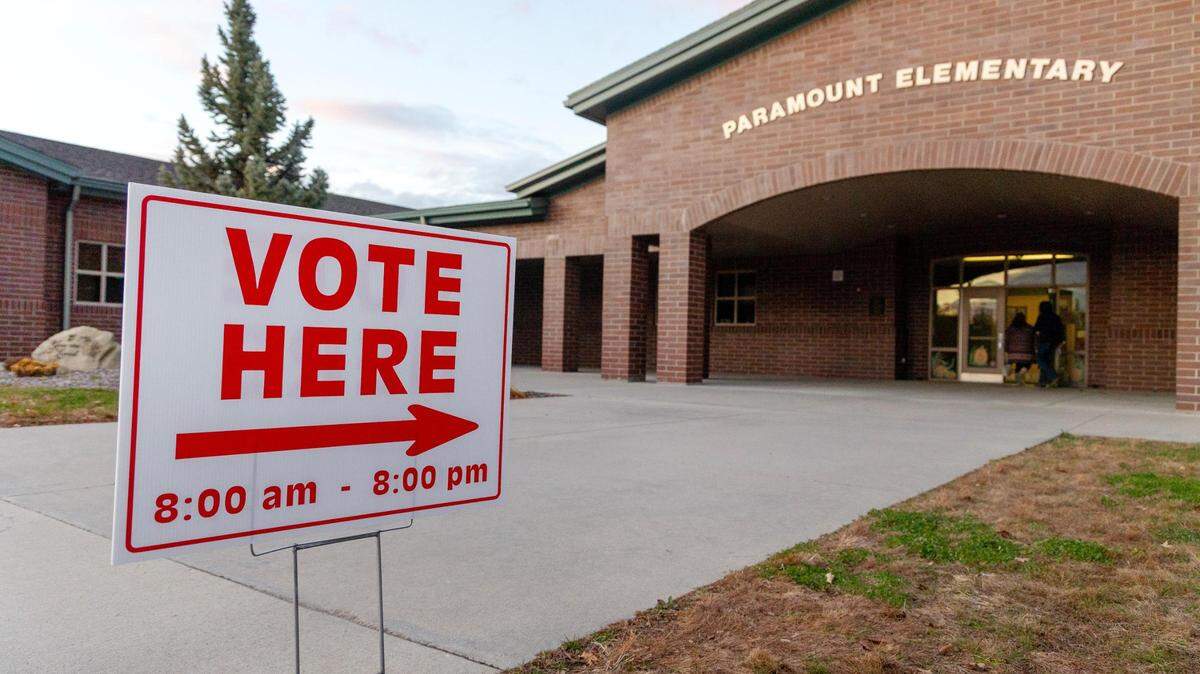 People vote at Paramount Elementary School in Meridian on Election Day, Nov. 7, 2023.