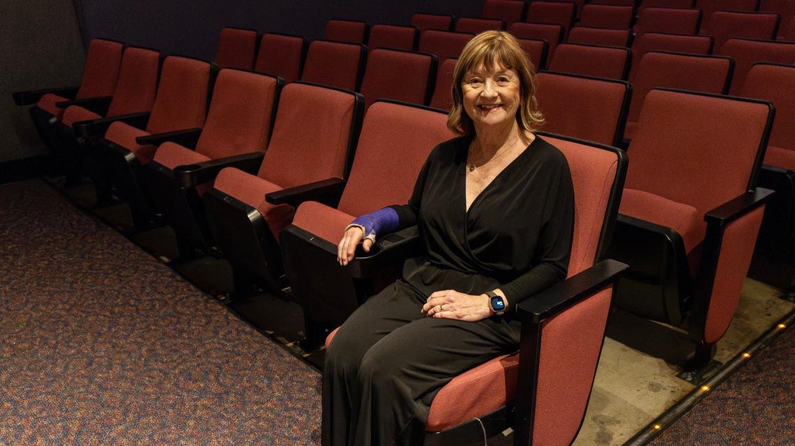 The Flicks owner Carole Skinner inside one of the venue’s four theaters. The downtown Boise movie theater is celebrating its 40th anniversary.