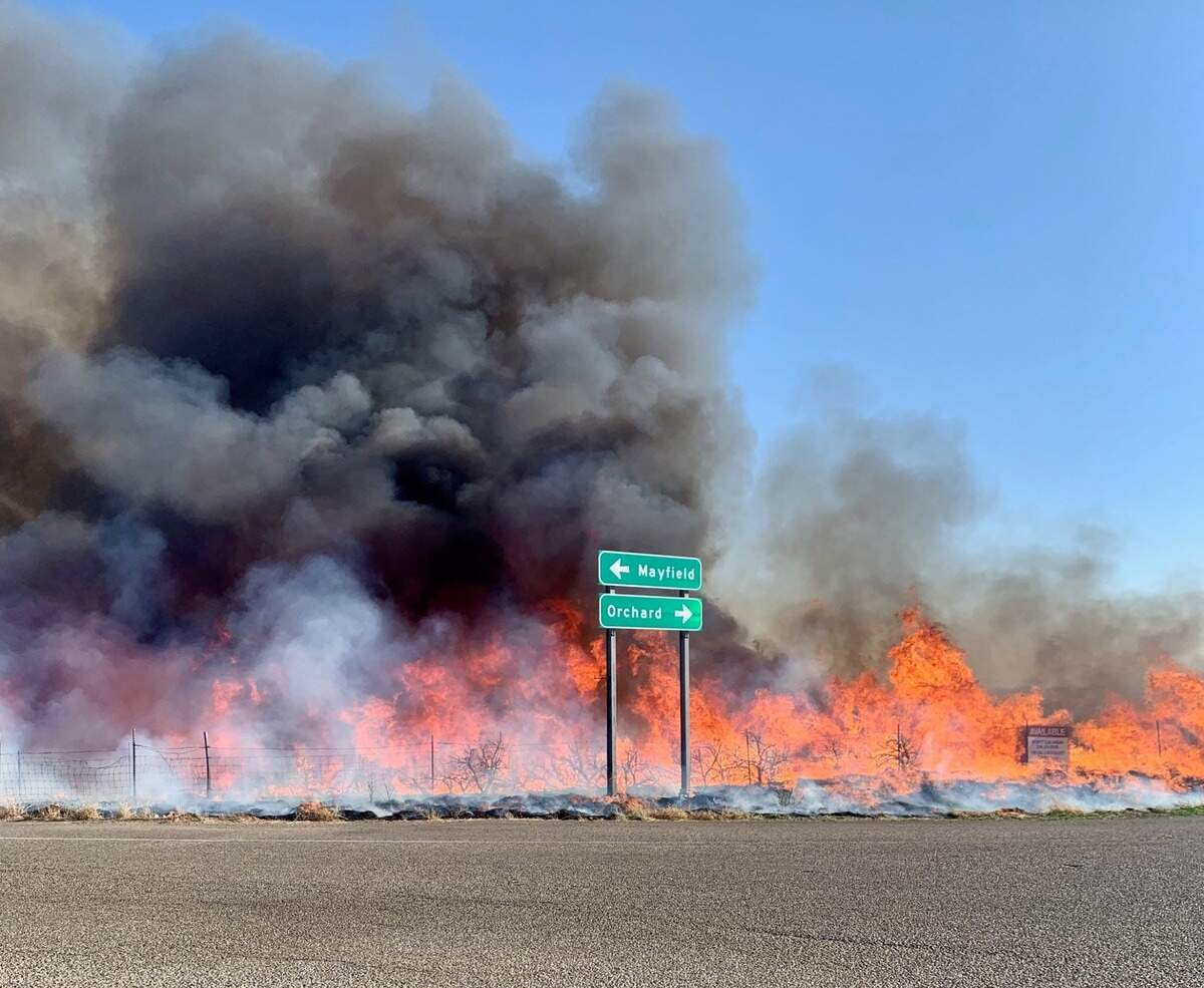 The Doubletapp Fire, which ignited Monday off of I-84 southeast of Boise.