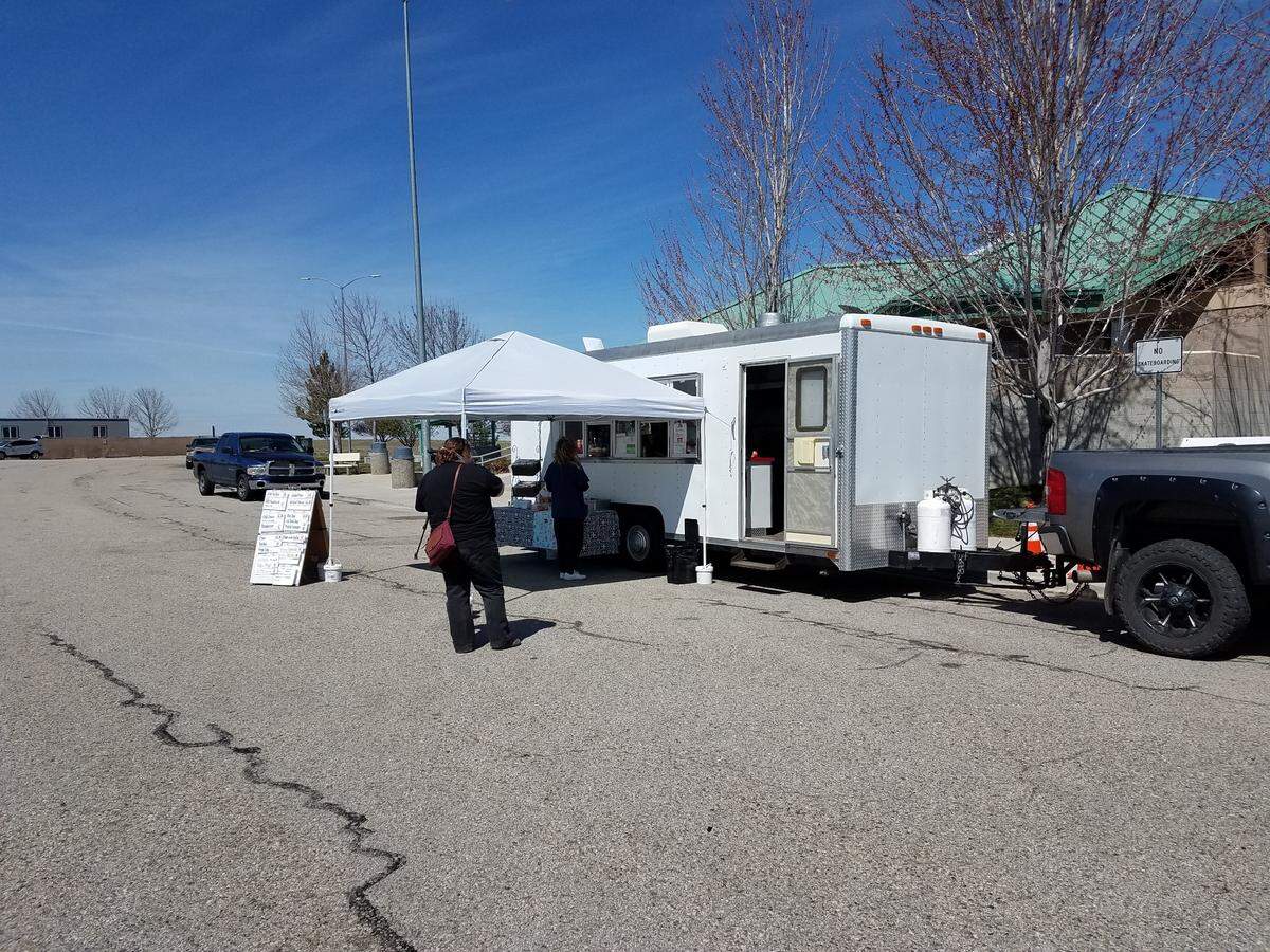 In this undated photo, a food truck is set up at a rest stop along Interstate 84 in Idaho.