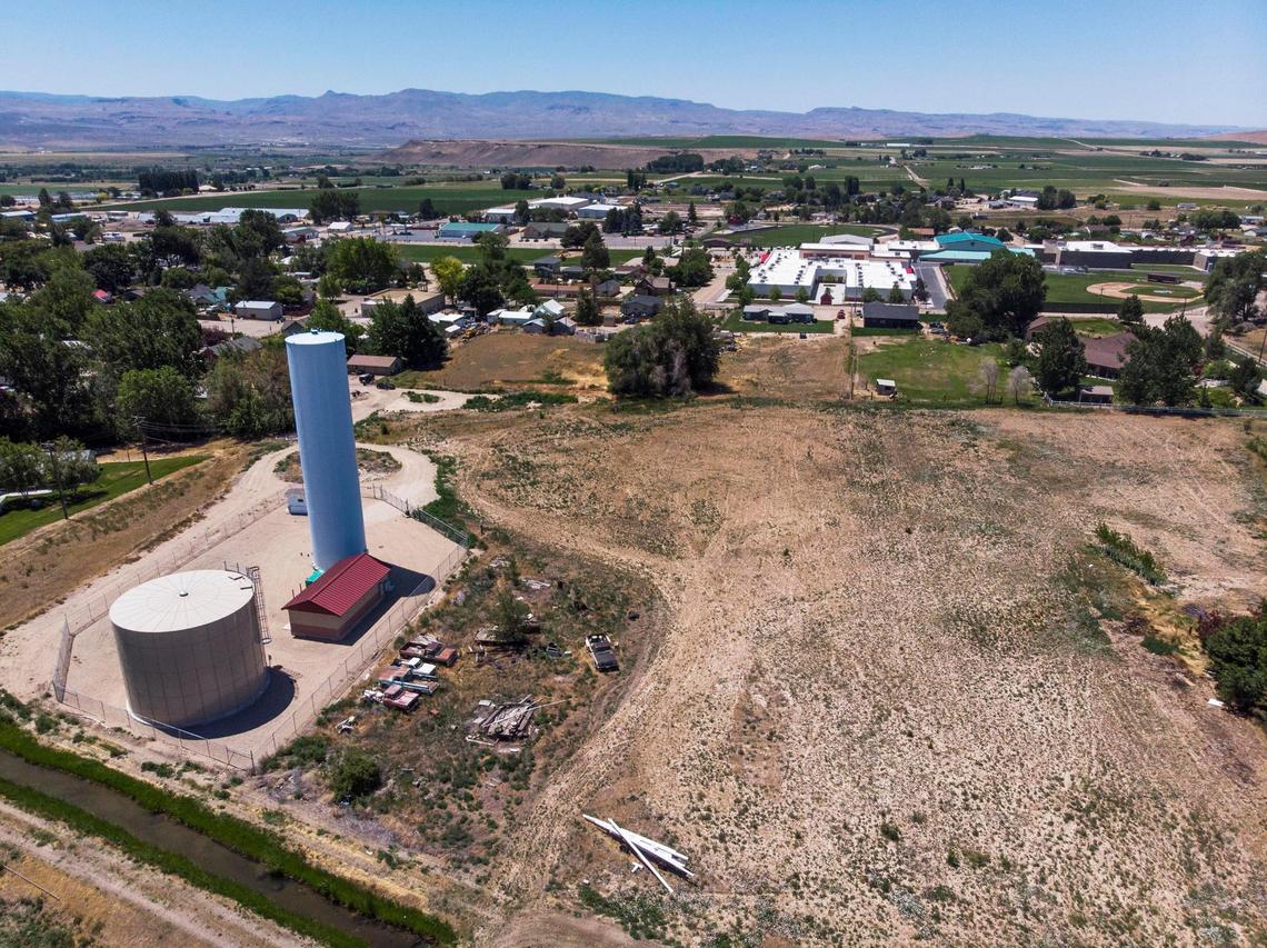 Two of the proposed housing developments would be located near Melba’s water storage tower.