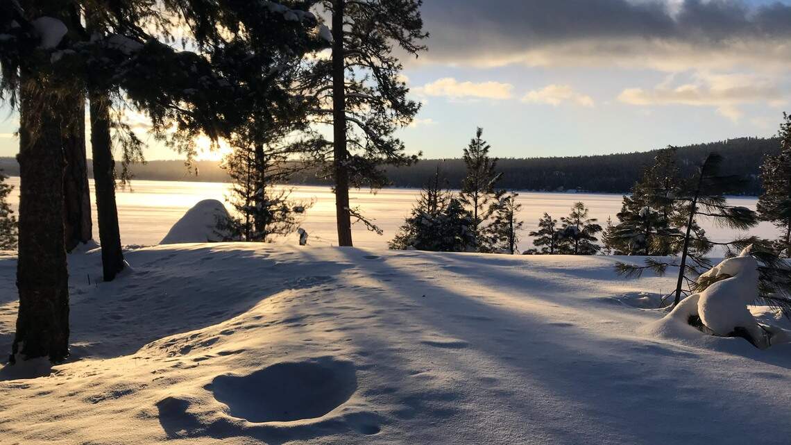 Enjoy Idaho’s stunning winter scenery on cross country skis or snowshoes