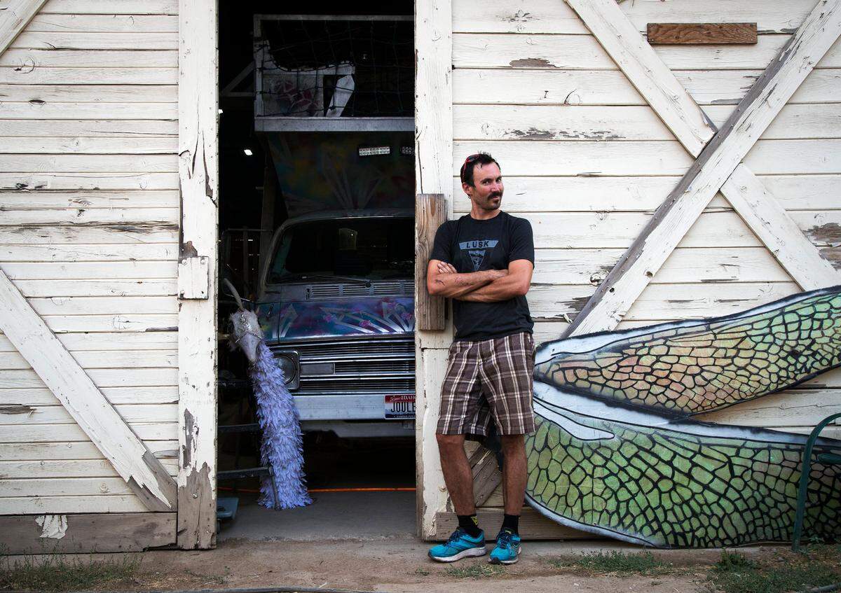 Sam Johnson, 35, is a puppeteer and director of Colossal Collective.