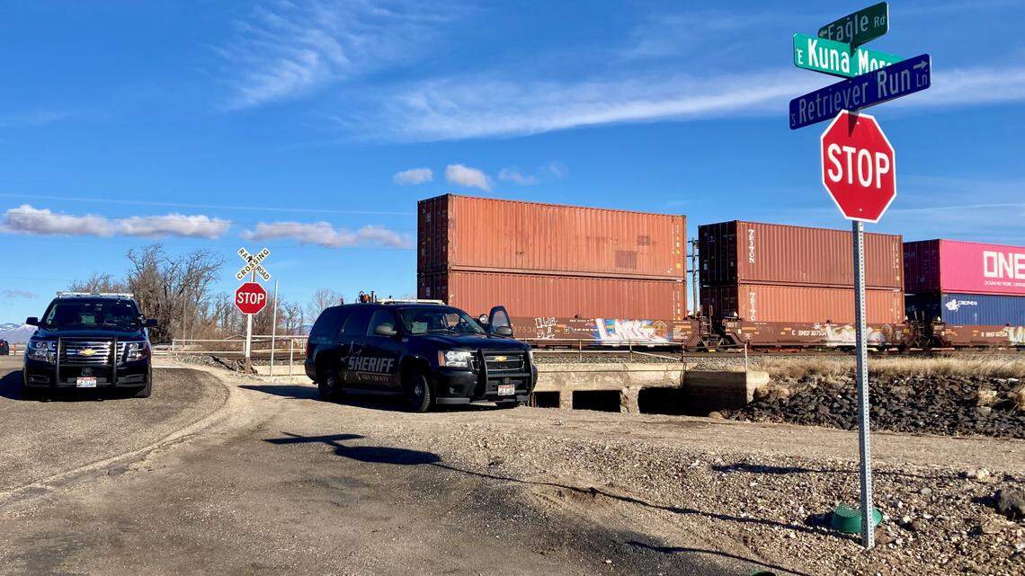 A train collided with an SUV on Kuna-Mora Road on Tuesday.