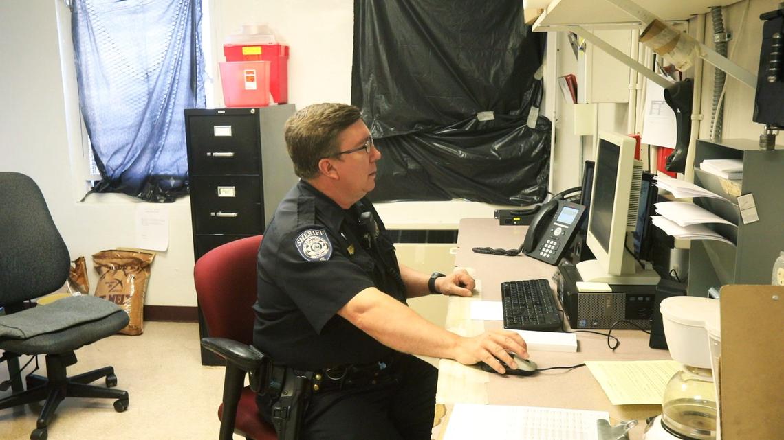 The annex is old, inefficient and unable to be repaired, say officials. Deputies have hung coverings over the windows Deputy Chuck Davlin, who just recently retired, oversaw three inmates who slept during the day and worked as janitors during the night.