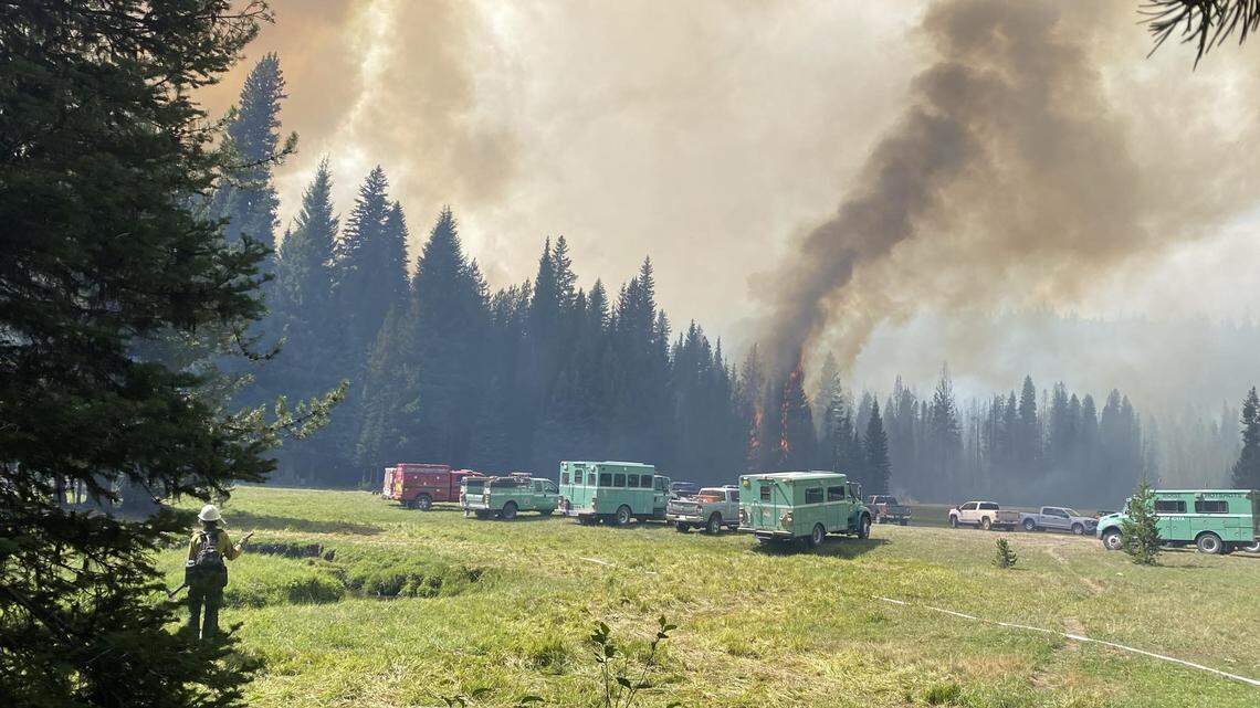 Firefighters have been working to combat multiple wildfires in the Boise National Forest.