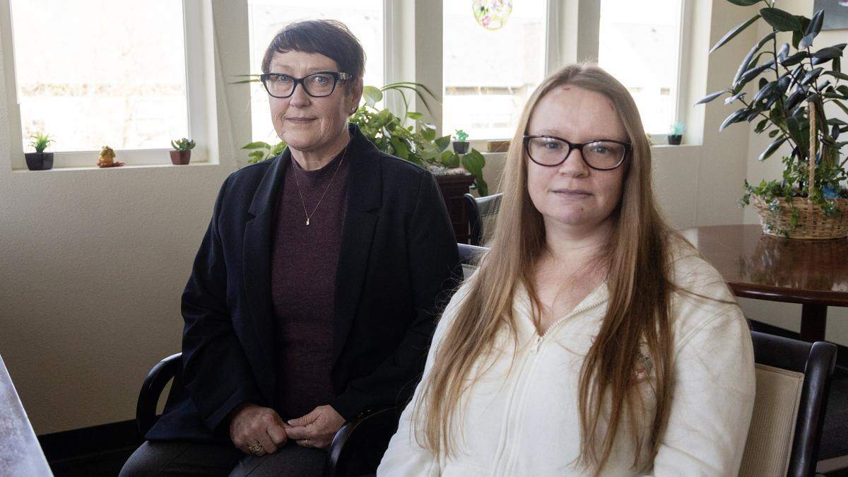 Mental health provider Laura Scuri with former patient Kristi Ackerman. Scuri previously oversaw the Boise branch of the statewide Assertive Community Treatment program. The state-funded program provided care to patients with schizophrenia, bipolar or other psychosis, until it was cut Dec. 1.