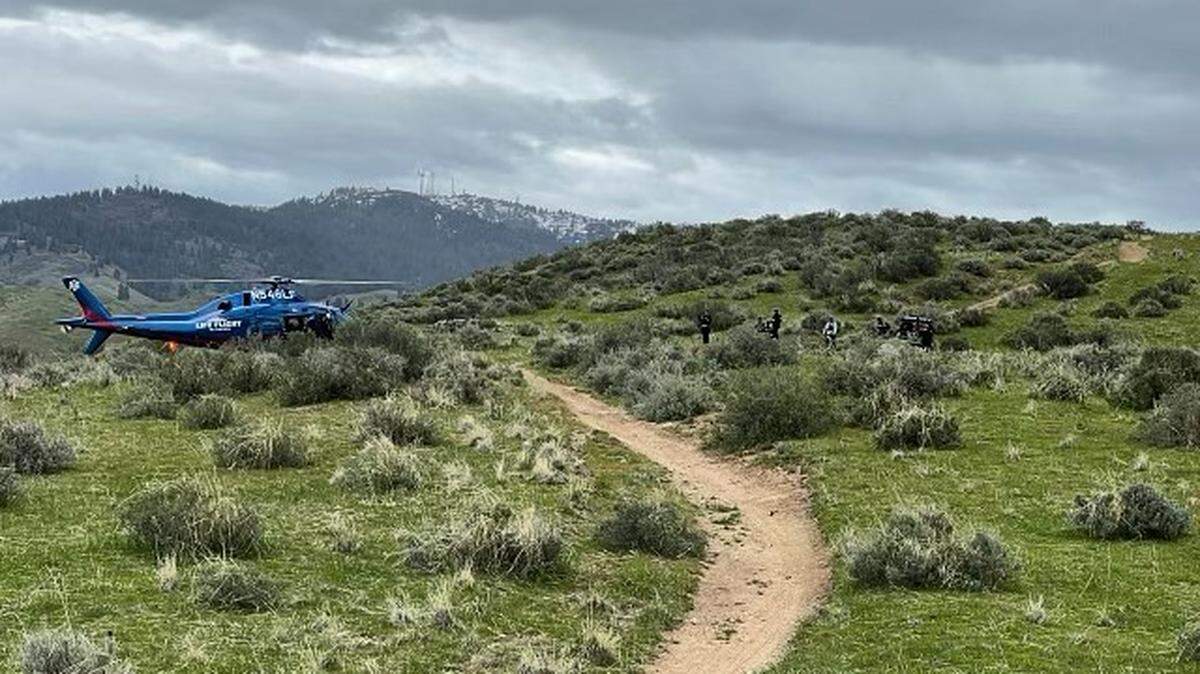 Boise Fire Department’s technical rescue team assisted Ada County emergency responders and an air ambulance to transport a woman who was seriously injured in a crash while mountain biking on Hard Guy Trail.