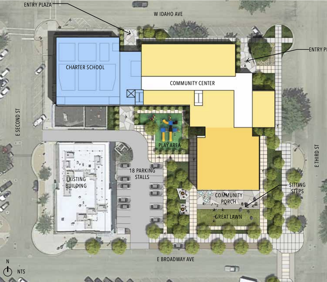 The Galena Opportunity fund has proposed to build a 20,000 square-foot community center in downtown Meridian is response to the city’s request for proposals. The project would include an auditorium, 5,800 square-foot community room and a 4,000 square-foot gallery space.