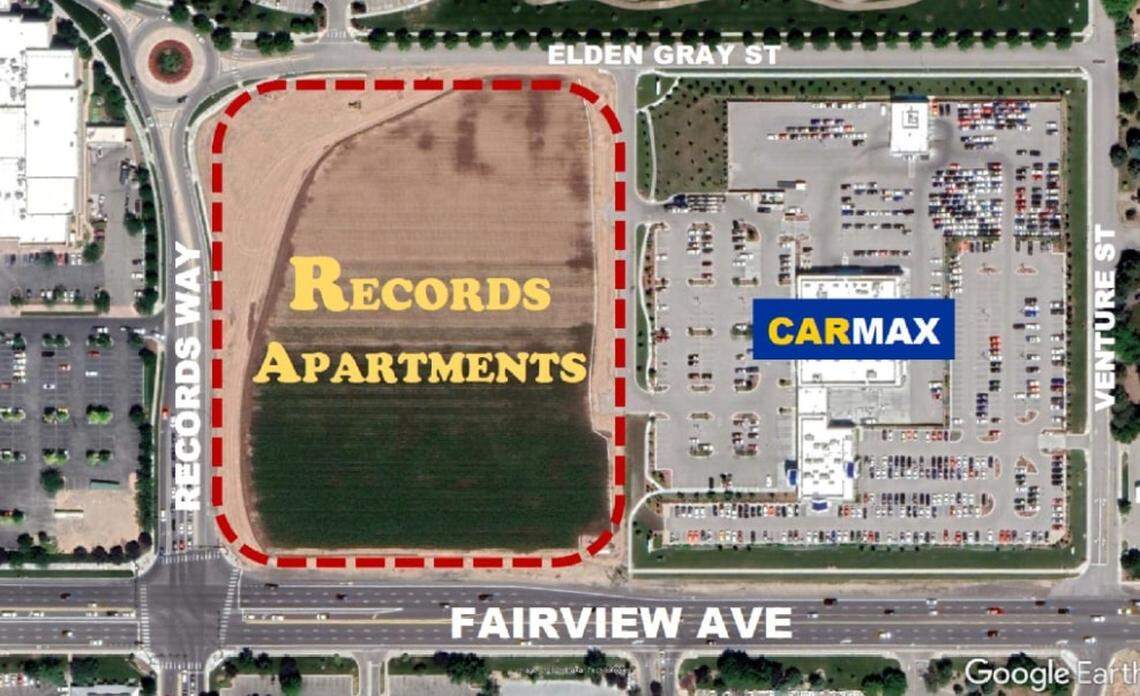 The Records Apartments by Brighton Development Inc. would be next to The Village at Meridian and CarMax.