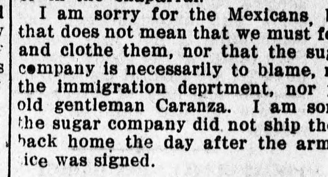 In this excerpt from an article published in the Jan. 31, 2019 edition of the Idaho Republican, publisher Susie Byrd Trego discusses the dismal living conditions of Mexican laborers contracted with the Utah-Idaho Sugar Company.