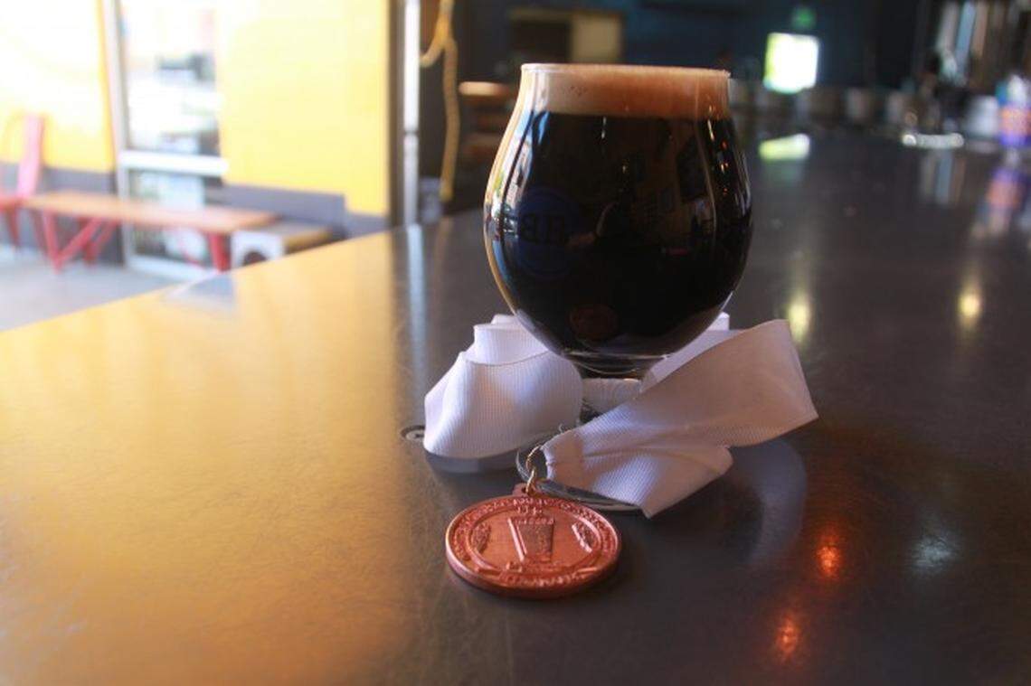 Boise Brewing’s Black Cliffs American Stout has picked up multiple honors, including a bronze medal from the North American Beer Awards in 2015, pictured.