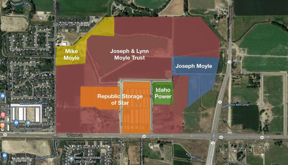 The family of Rep. Mike Moyle owns 183 acres at the northwest intersection of Highway 16 and State Street. Moyle says that his family won’t benefit from the highway, even though he says that some Democrats have spread rumors hinting otherwise.