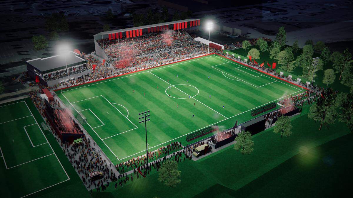 A rendering of the future soccer stadium for Athletic Club Boise at Expo Idaho.
