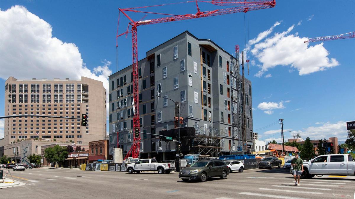 The Vanguard under construction at 600 W. Front St.
