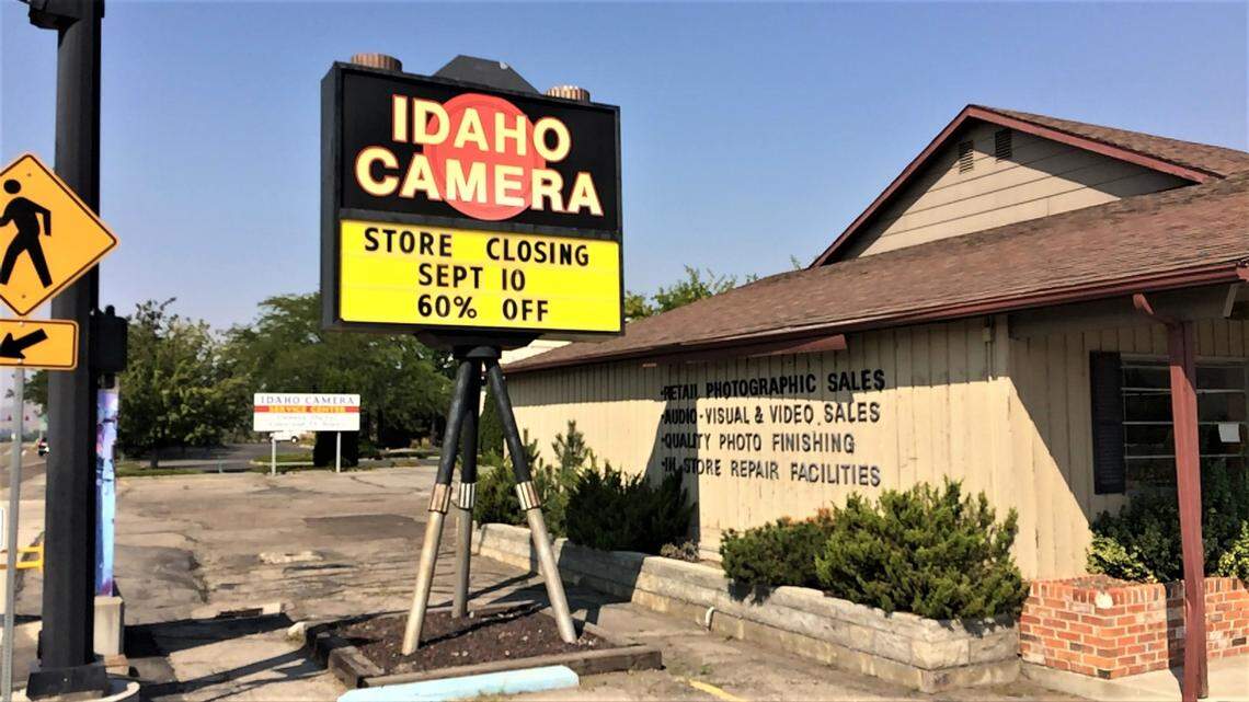 The last Idaho Camera store, at 1310 N. Orchard St., Boise, is in its final days. This sign says the store will close Thursday, Sept. 10, and offers the latest deep discounts on unsold goods.