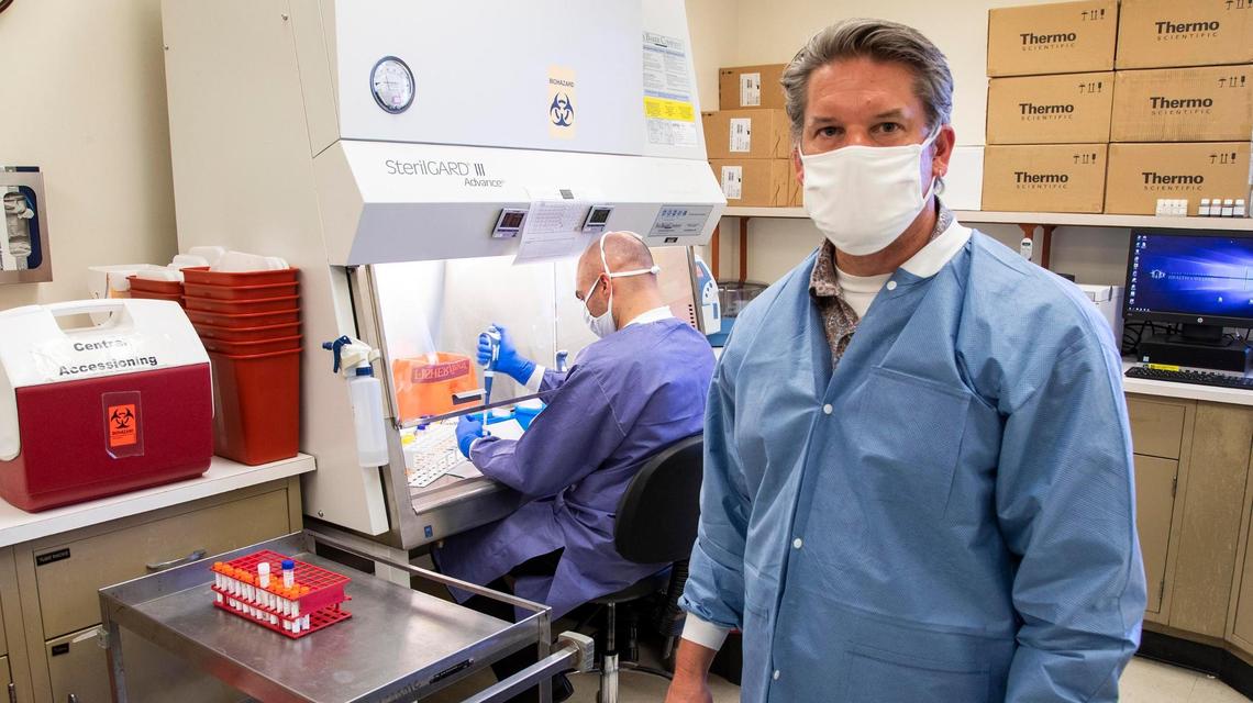 Dr. Christopher Ball, director of Idaho Bureau of Laboratories, explains how COVID test samples are processed. The lab was first to begin tests during the coronavirus pandemic; increasing capacity from 20 samples-a-day in February, to 600 tests in August.