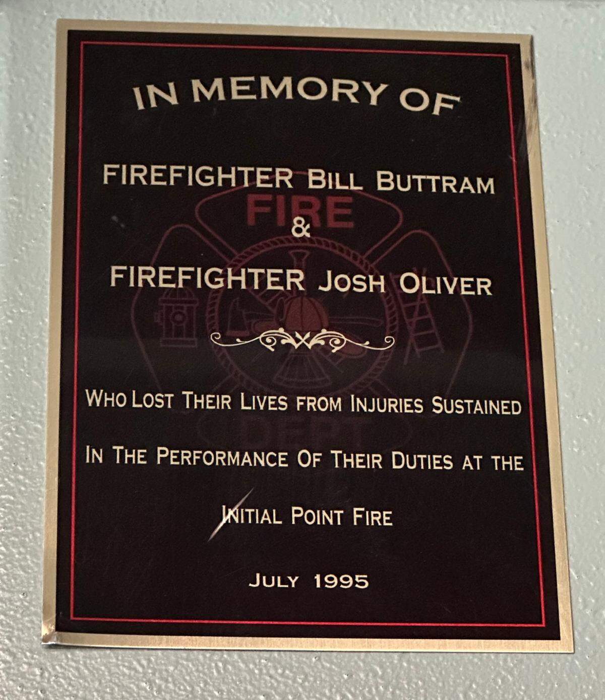 This plaque is mounted inside the cab of one of the Kuna fire engines, a regular reminder for anyone who climbs aboard.