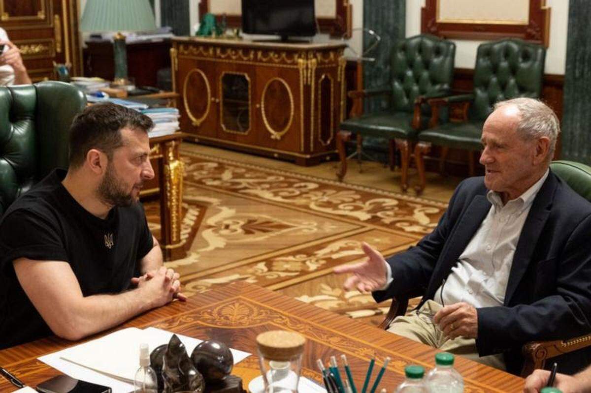 U.S. Sen. Jim Risch, R-Idaho, right, the Senate Foreign Relations Committee’s ranking member, traveled in June 2022 to Kyiv meet with Ukrainian President Volodymyr Zelenskyy, and other members of the nation’s delegation.