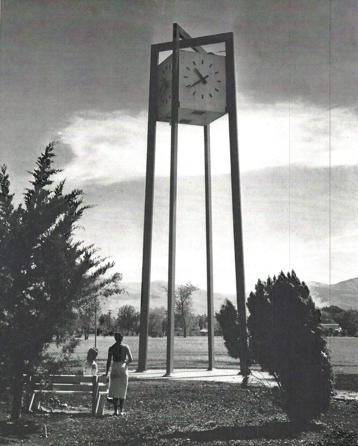 Don Daly donated the Ann Morrison Park clock tower in the 1960s with its original analog clock face. The city of Boise renovated the clock in the 1990s and put in a digital face.