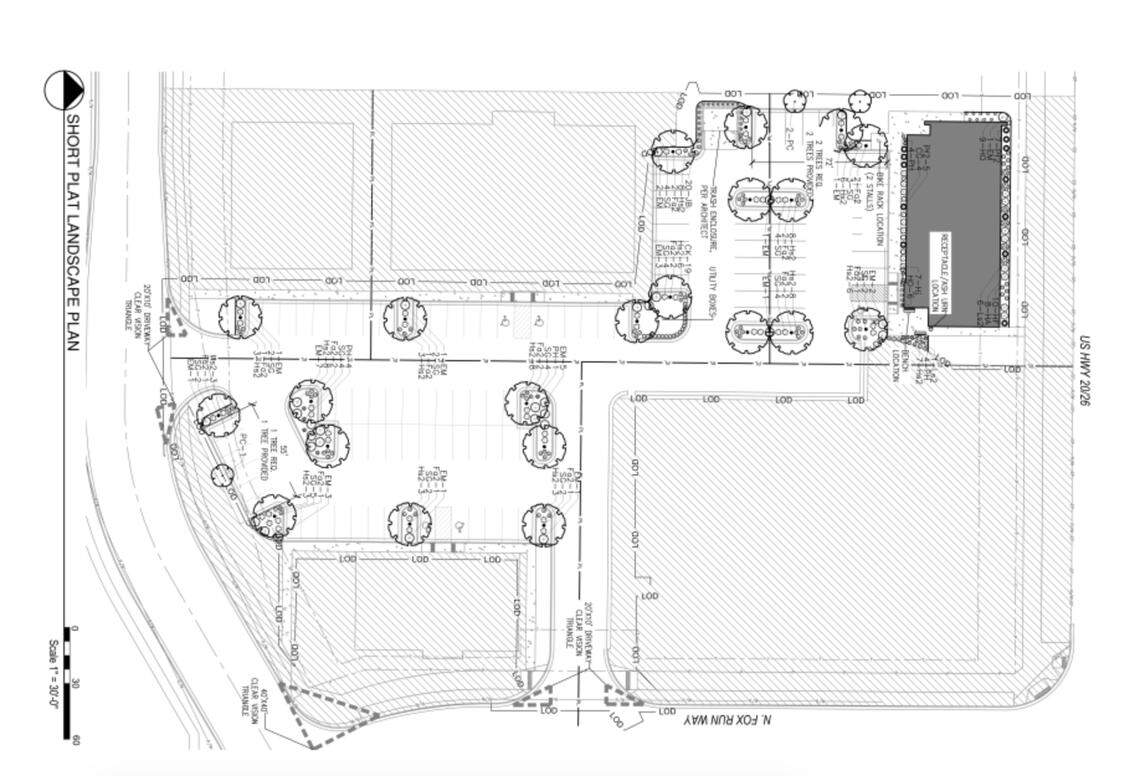 Brighton Corp. has plans to develop four commercial lots at 6357 N. Fox Run Way, between Meridian and Linder Road, on the south side of Chinden Boulevard.