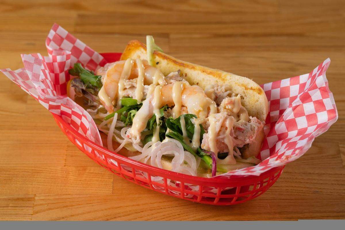 Matty’s rolls are made with “lobsta’ salad,” according to the menu, along with other seafood such as shrimp and crab, it says.