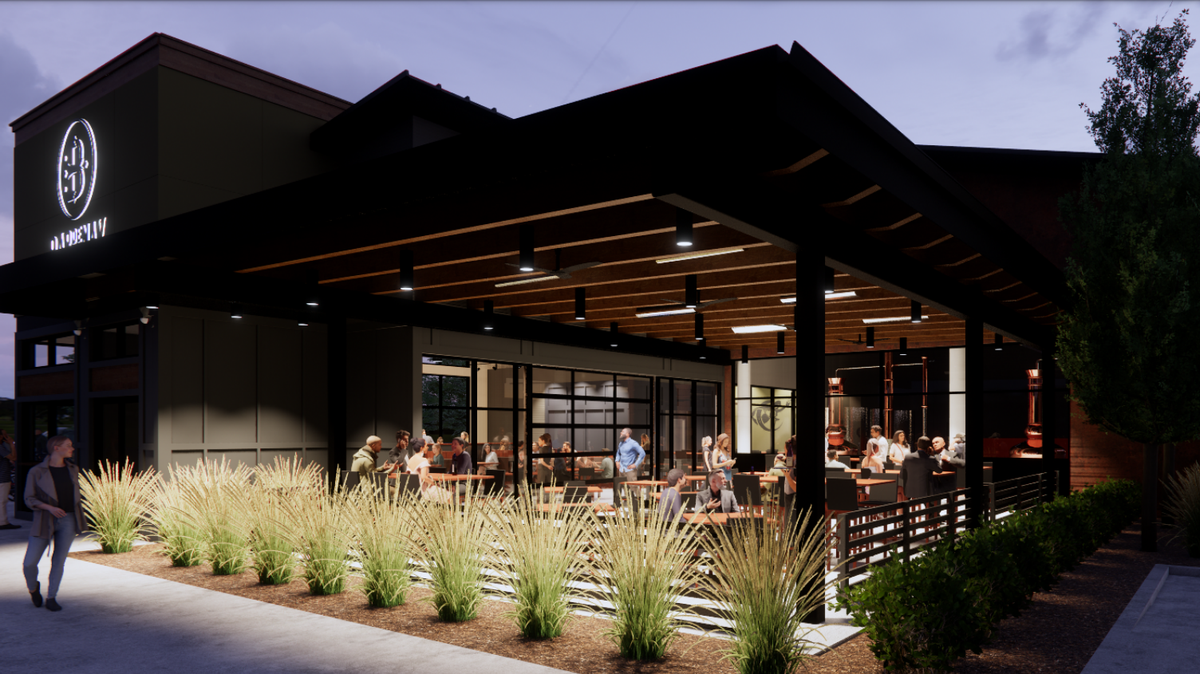 In this architectural rendering, customers frequent the planned Bardenay in Garden City.