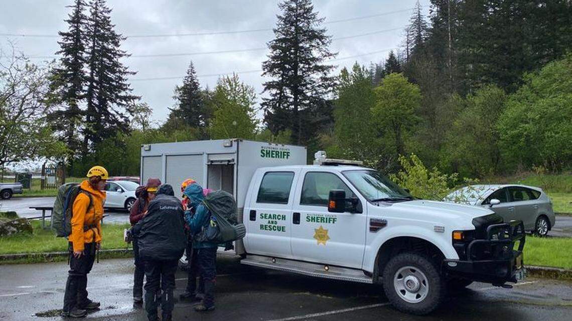 A hiker was rescued after a worker spotted smoke, Oregon police said.