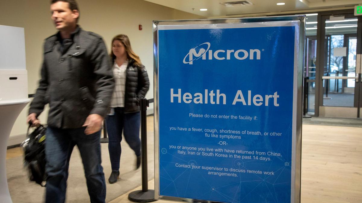 Micron Technology has instituted health alerts and restrictions at its Boise campus. Employees, visitors and vendors are asked to stay home if they are sick; everyone is scanned for a temperature as they enter the building using thermal temperature scanning.