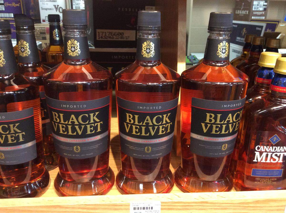 Order a “BV and Coke” at a bar, and the bartender will know what you mean. Black Velvet Canadian Whisky is the biggest seller in Idaho by volume.