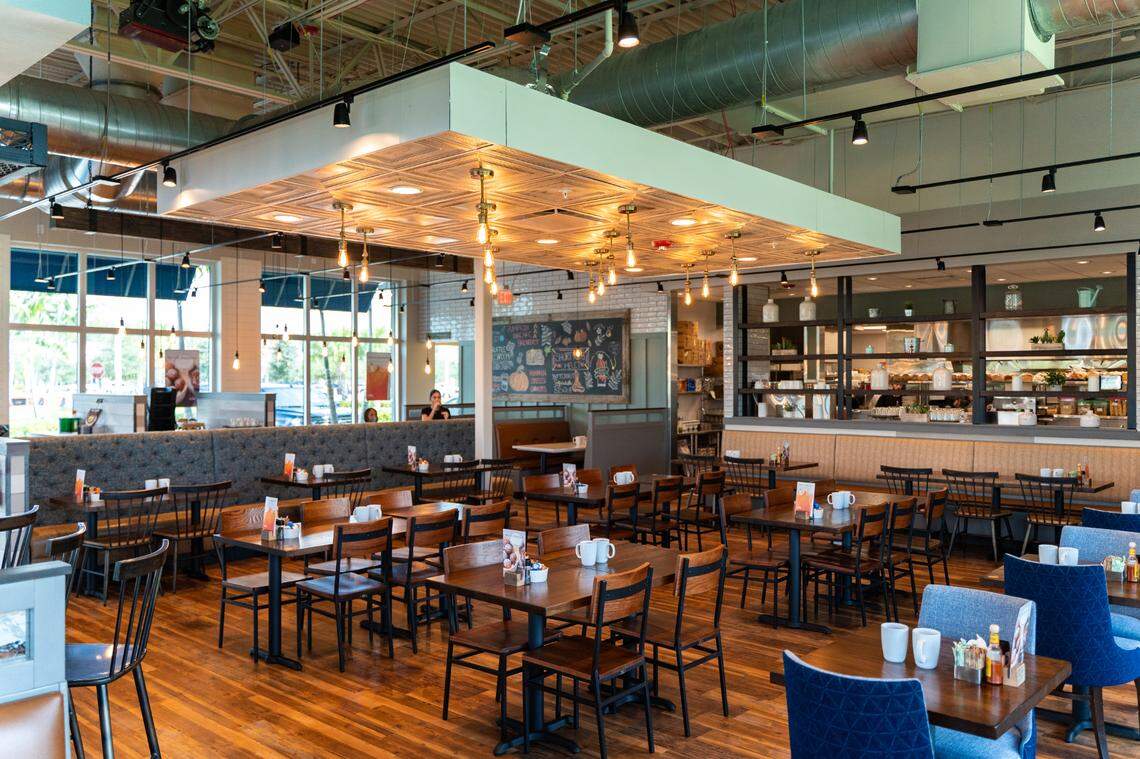 The interior of a First Watch restaurant. The chain is headquartered in Florida.