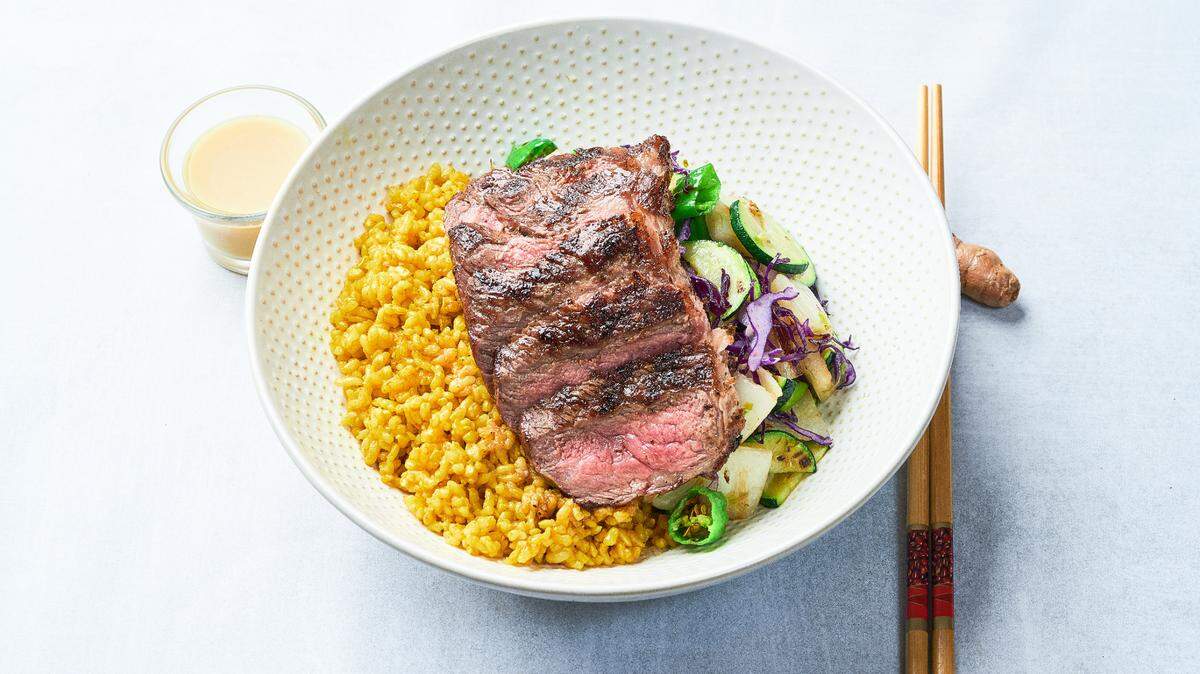 Organic Beef Wasabi ($18.98) is one of six “favorite combination bowls.”