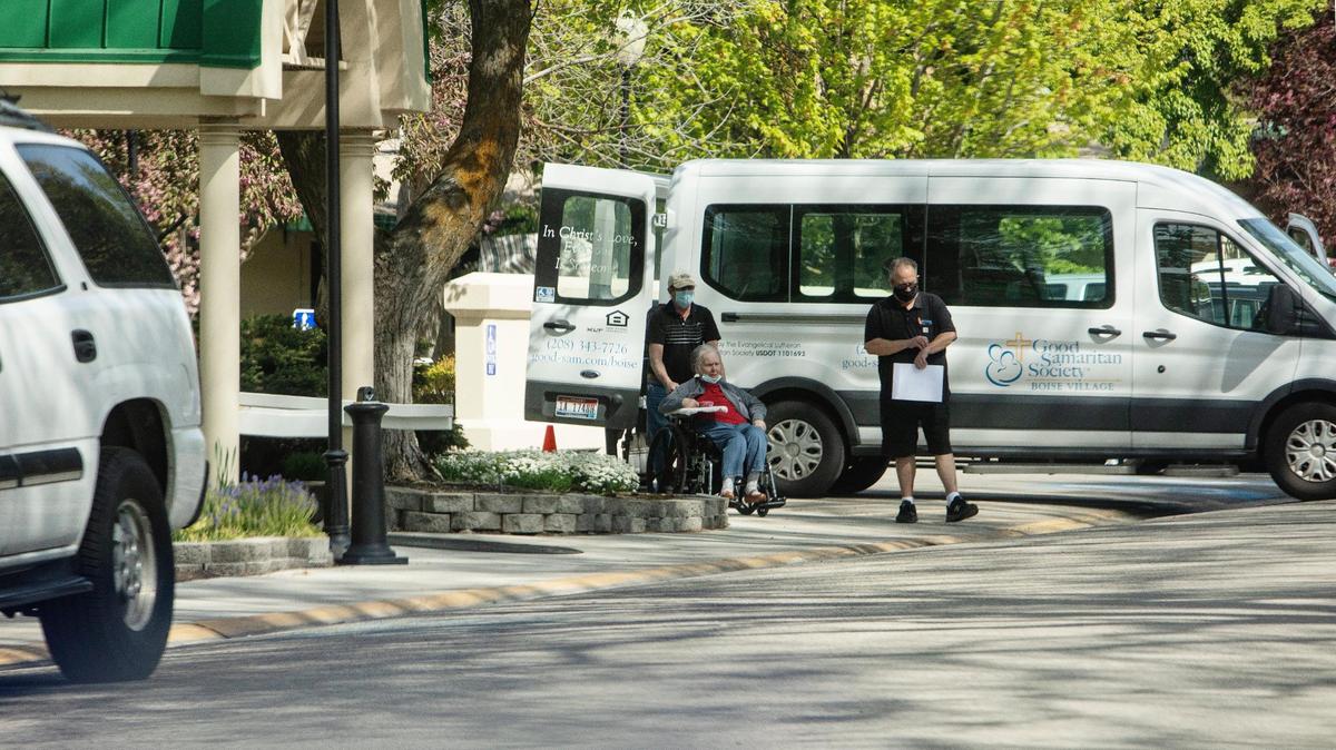 A van drops off a person Friday at the Good Samaritan Society-Boise Village nursing home. A series of inspections since October revealed major deficiencies. Rather than address the problems at the home, executives at the South Dakota-based Evangelical Lutheran Good Samaritan Society, which operates the home, decided to close it May 20.