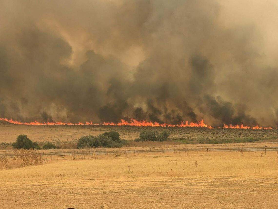 Officials posted a photo of an eastern Oregon fire on Wednesday.
