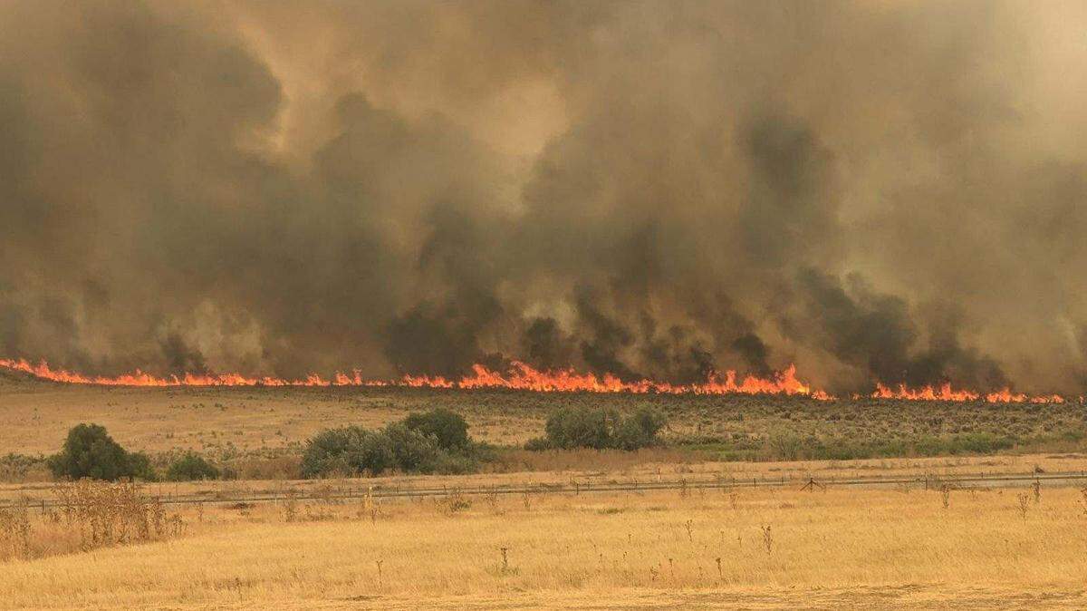 Officials posted a photo of an eastern Oregon fire on Wednesday.