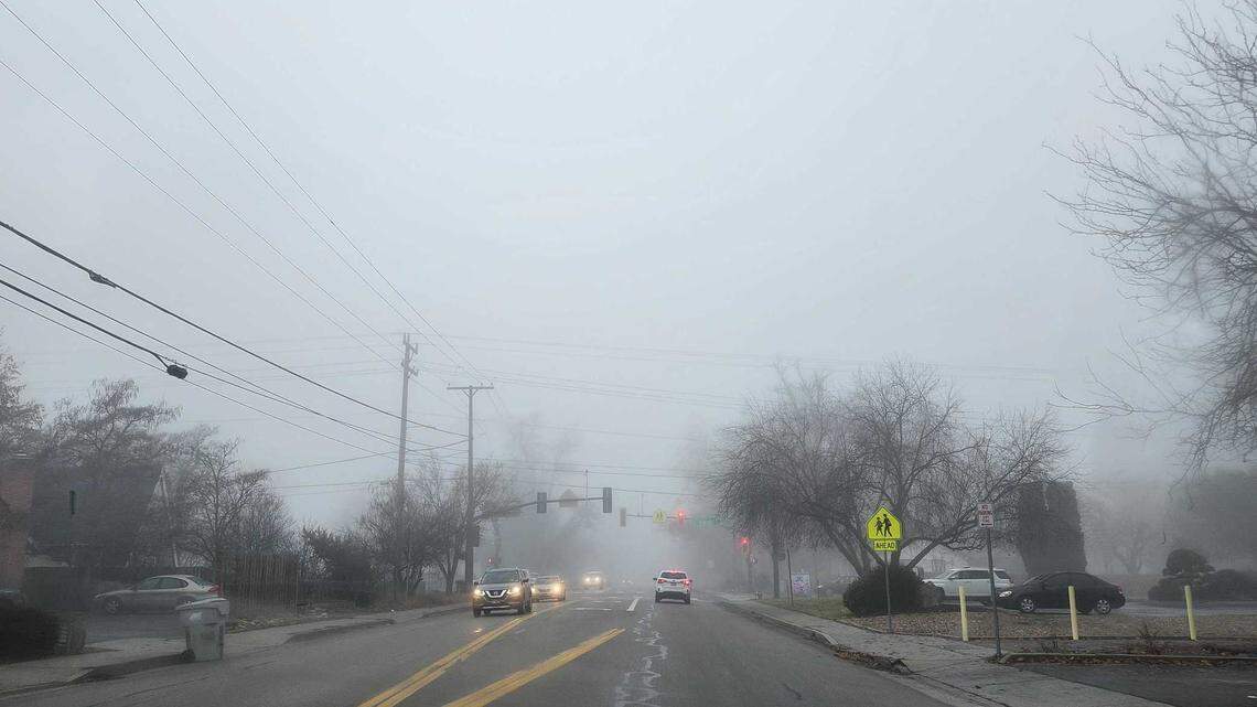 Visibility was reduced to less than one quarter of a mile on Wednesday morning as fog enveloped Boise.