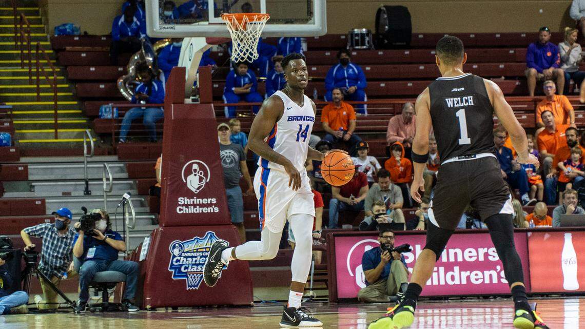 Emmanuel Akot had a career-high 24 points to go with three assists in Boise State’s 67-61 loss to No. 22 St. Bonaventure in the first round of the Shriners Children’s Charleston Classic.