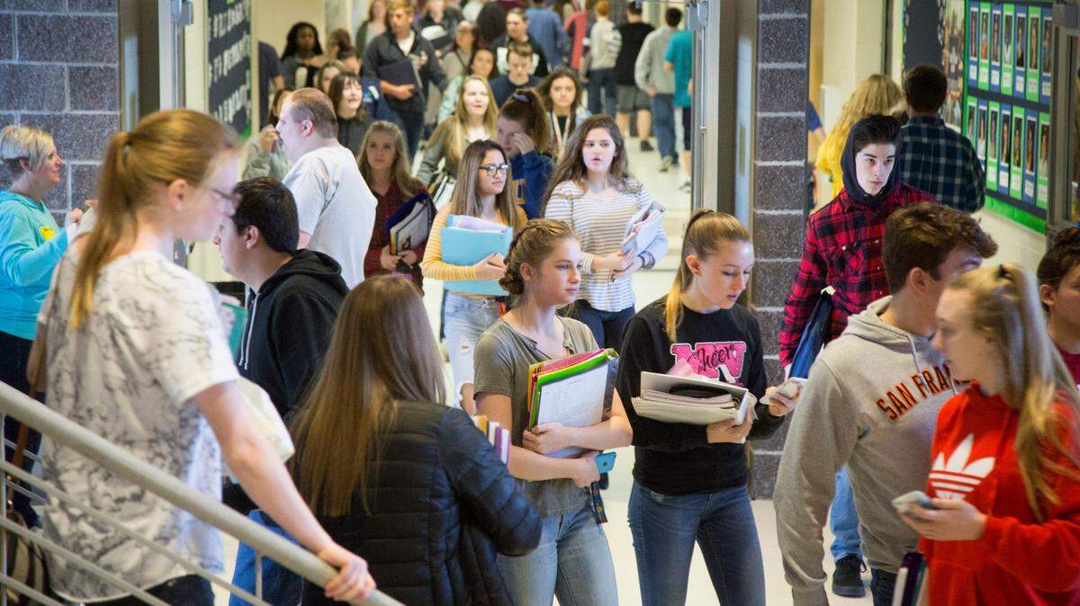 Students at Mountain View High School in Meridian.