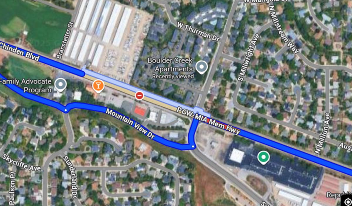 Boise police redirected traffic through a nearby neighborhood as authorities investigate and clear the scene.