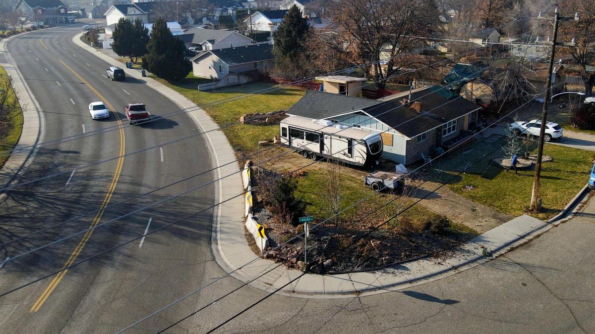 A car traveling on East Amity Avenue in Nampa failed to negotiate a corner at South Diamond Street on Sunday morning, according to Nampa Police. The car hit a berm that launched the car into the chimney stack on the roof of a nearby home, and onto the roof of a second home. The crash killed one passenger: Two others were transported to the hospital.