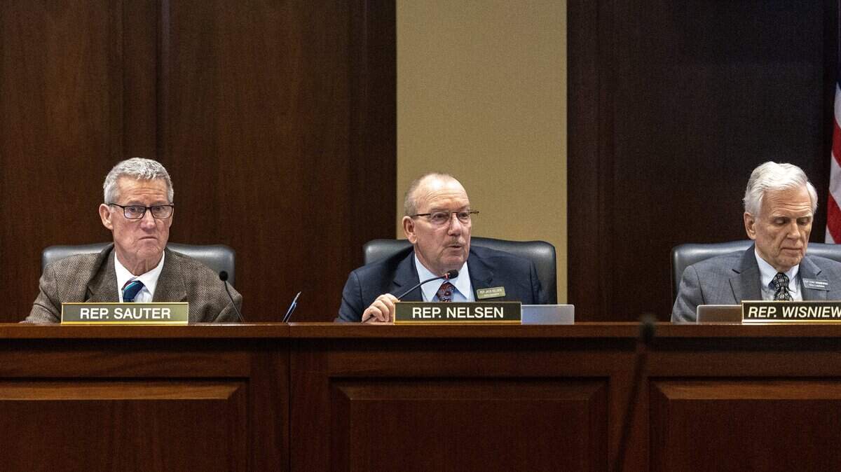 Rep. Jack Nelsen (R-Jerome) speaks during a meeting of the education committee at the Idaho Statehouse, Feb. 12, 2026.