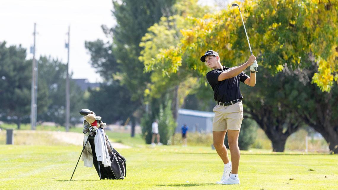 Capital’s Trevor Garus won his third straight 5A District Three boys golf title on Wednesday, shooting a 3-under 68 at Purple Sage Golf Course.
