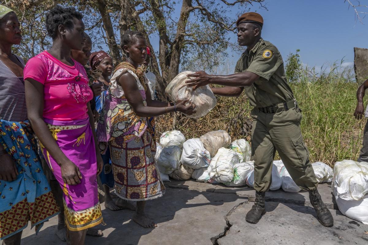 Gorongosa National Park rangers have provided more than 120,000 pounds of food - and counting - to remote villages around the park in Mozambique. Cyclone Idai devasted the area and left people stranded.