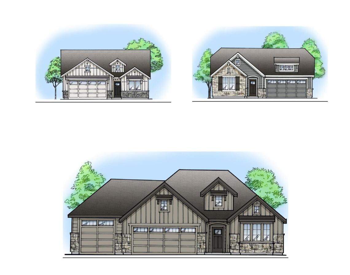 Renderings of home designs in the planned Summerlin West subdivision in south Meridian near Kuna.