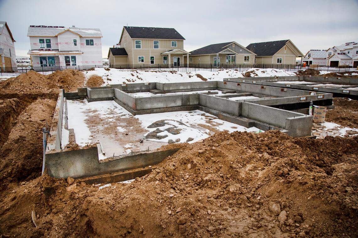 Homes continue to be built at Locale, pictured here on Jan. 6, 2022. Locale is a master planned community by CBH Homes located in south Boise that will have multiple types of housing as well as parks, trails, a community center and more.