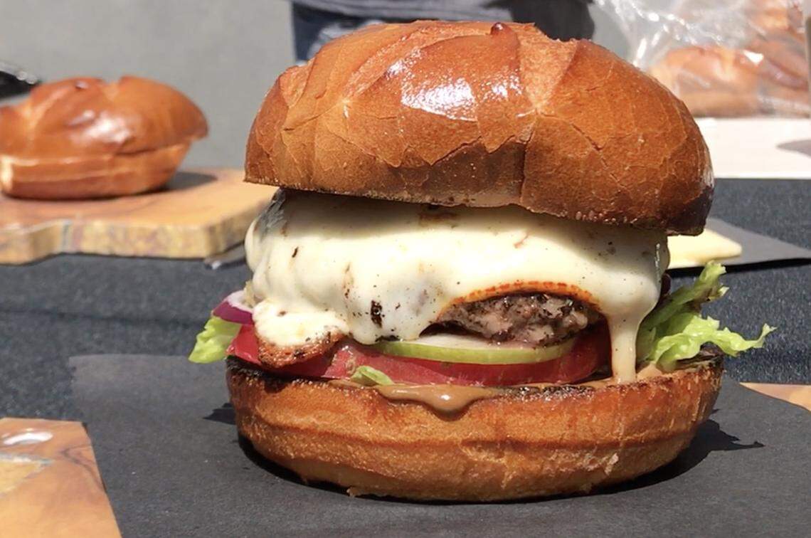 “Gigantic,” is the word Hyde Park Wine Shop co-owner Scott McCoy uses to describe the smoked Black Garlic Burger.