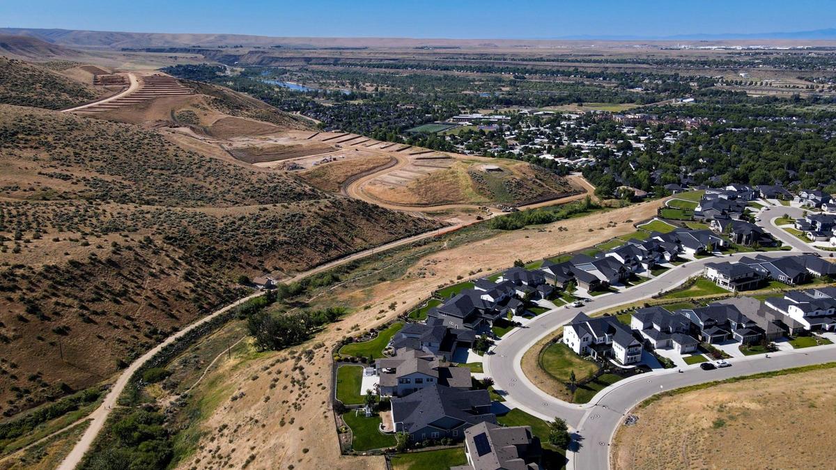 Some homes in Harris Ranch, such as these on the northeastern edge of in Harris Ranch North, are not included in the taxing district and are not required to pay extra taxes for infrastructure improvements.