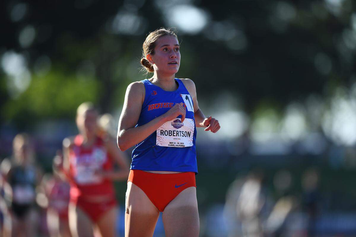 Boise State’s Kaiya Robertson qualified for the NCAA track and field championships in the women’s 1,500 meters.