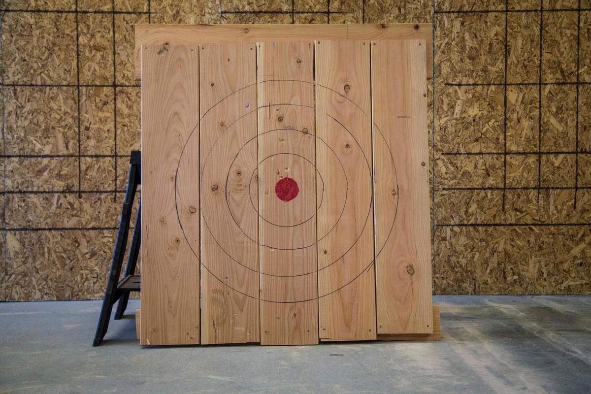The targets that will be used at Section 37 are built by Ashley Brennan and her fiance, Trever Lambert. Individual boards can be replaced as needed.