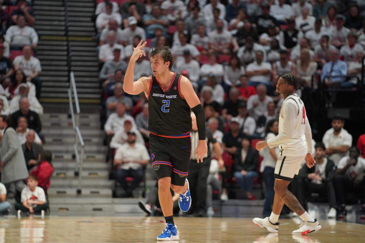 Boise State’s Tyson Degenhart led the Broncos in scoring this season at 16.7 points per game.